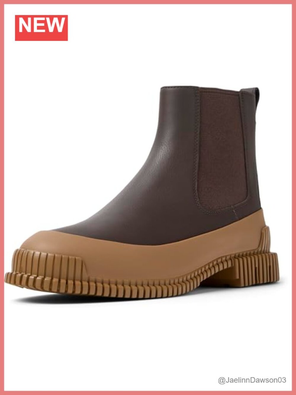 Camper Chelsea Ankle Bootie Leather Lined Block Heel